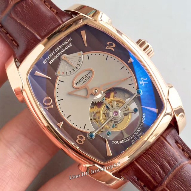 Parmigiani Fleurier表 帕玛强尼陀飞轮机芯真齿轮男士腕表 gjs1628